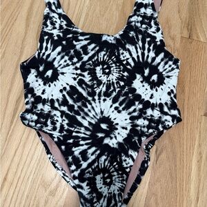 Dolce Vita Black and White Tie-Dye Swimsuit